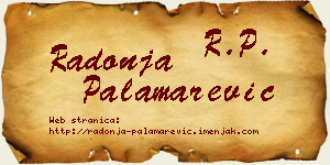 Radonja Palamarević vizit kartica